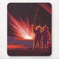 Alien der Vintagen Science Fiction Roter Planet Ex