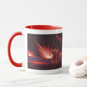 Alien der Vintagen Science Fiction Roter Planet Ex Tasse