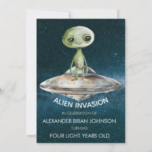 Alien des benutzerdefinierten Zeitalters Invasion Einladung