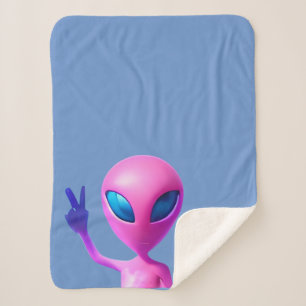 Alien, die ein Zeichen des Friedens wirft Sherpadecke