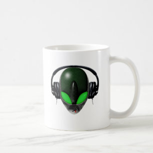 Alien DJ-Musik-Liebhaber - Reptil-Grün Kaffeetasse