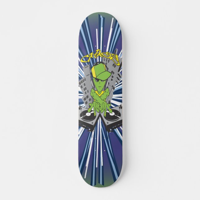 Alien DJ skateboard (Vorne)
