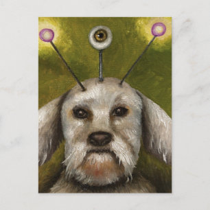 Alien Dog Postkarte