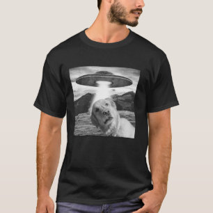 Alien Dog UFO Dog Selfie mit UFO Labrador Dog Spaß T-Shirt