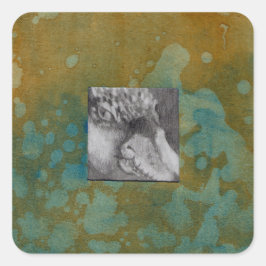 Alien Dragon Quadratischer Aufkleber