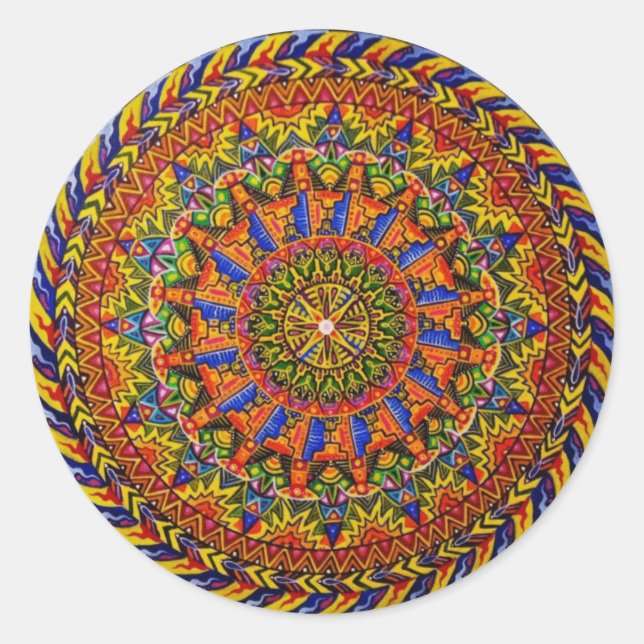 Alien Drum (Aufkleber) Runder Aufkleber (Vorderseite)