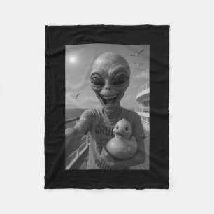 Alien Duck Kreuzfahrt Urlaub – Lustige Alien-Ente Fleecedecke
