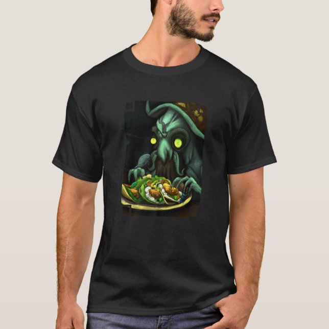 Alien Eating Tacos Extraterrestrial Taco T-Shirt (Vorderseite)