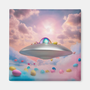 Alien Egg Delivery: Funny Osterfantasy Magnet
