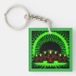 Alien Emisary kommt durch das Portal Schlüsselanhänger