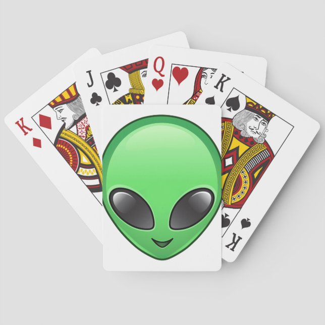Alien-Emoji Spielkarten (Rückseite)