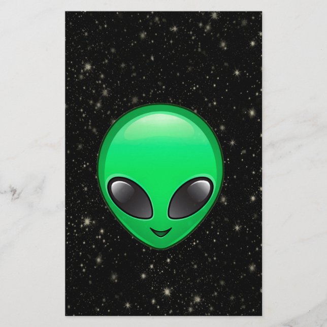 Alien Emojis Briefpapier (Vorderseite)