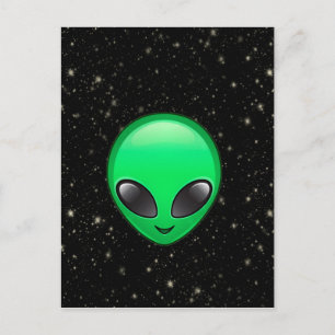 Alien Emojis Postkarte