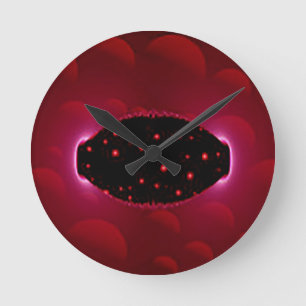 Alien - Energiequelle mit Hintergrundbereichen Runde Wanduhr