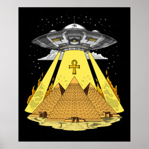 Alien Entführung ägyptische Pyramiden Antikes UFO Poster