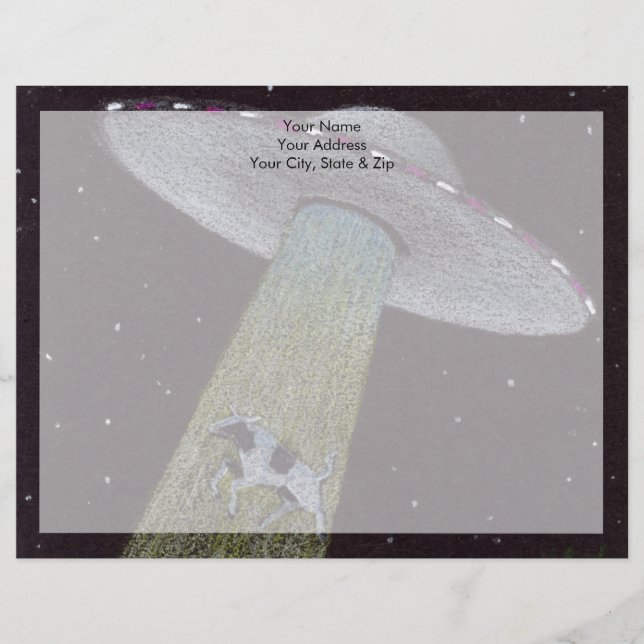 Alien Entführung Briefkopf (Vorderseite)