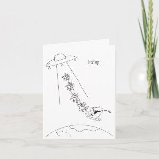 Alien Entführung der Weihnachtskarte des Weihnacht Karte