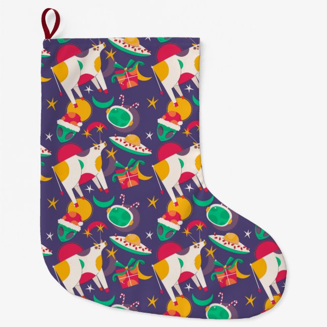 Alien Entführung Großer Weihnachtsstrumpf (Vorderseite)