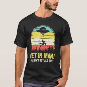 Alien Entführung in Man Vintag Retro Ufo T-Shirt