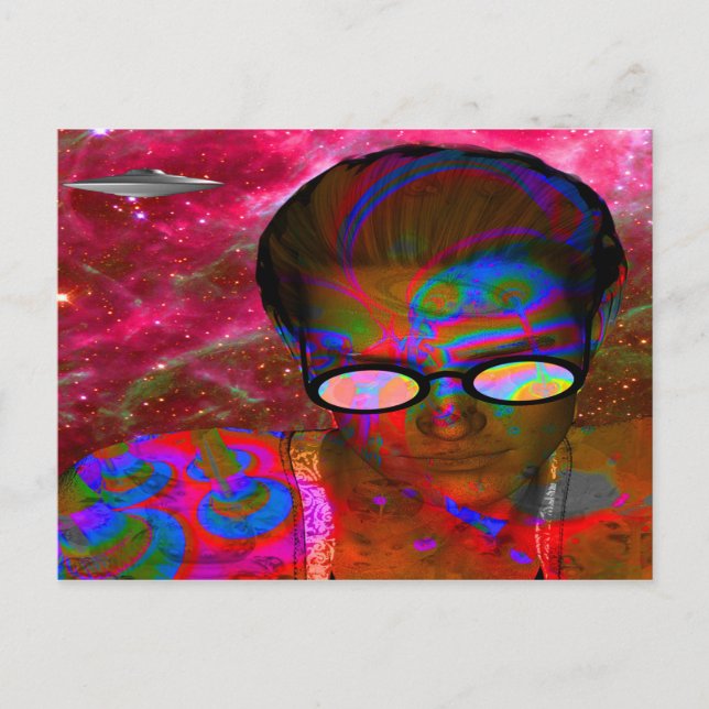 Alien Entführung Postkarte (Vorderseite)