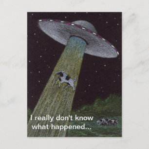 Alien Entführung Postkarte