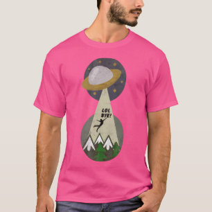 Alien Entführung Raumschiff Funny Distressed Desig T-Shirt