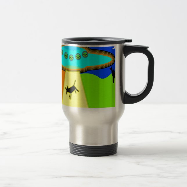 Alien Entführung Reisebecher (Rechts)