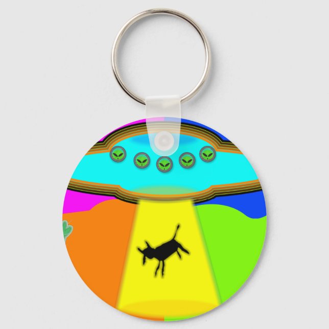 Alien Entführung Schlüsselanhänger (Vorderseite)