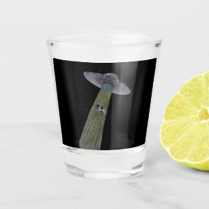 Alien Entführung Schnapsglas