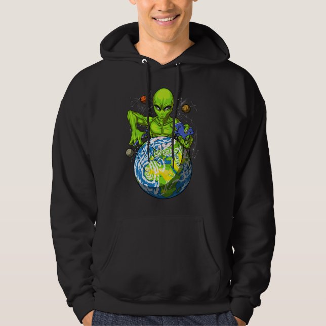 Alien Entführung Weltraumplanet UFO Verschwörung Hoodie (Vorderseite)