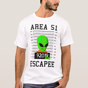 Alien Escapee Area 51 Niedlichen Vintagen Hallowee T-Shirt