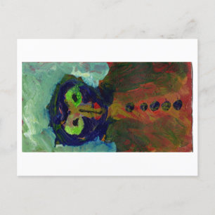 Alien/Eule-Figur-Postkarte Postkarte