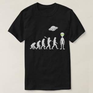 Alien-Evolution lustiges UFO-Design T-Shirt