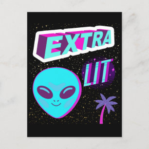 Alien extra beleuchtet postkarte