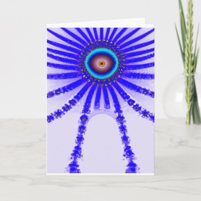 Alien Eye drops down for the Holidays Karte (Vorderseite)