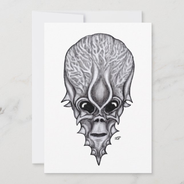 Alien Face, Afrikanische Schädelfaust Wiederaufbau (Vorderseite)