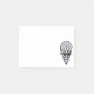 Alien Face, Afrikanische Schädelfaust Wiederaufbau Post-it Klebezettel