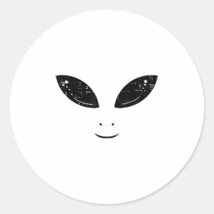 Alien Face Funny Costume Ufo Space Boys Mädchen Ki Runder Aufkleber