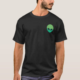 Alien Face Head Pocket UFO Extraterrestrische Männ T-Shirt