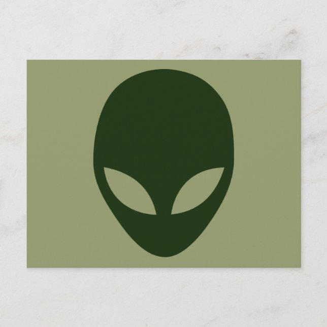 Alien Face Postkarte (Vorderseite)