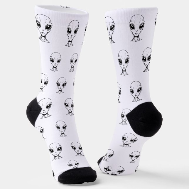 Alien Face Socken (Gewinkelt)