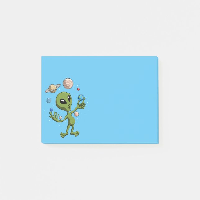 Alien fand das Leben Post-it Klebezettel (Vorderseite)