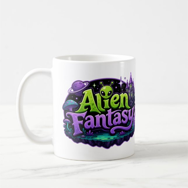 Alien-Fantasie-Liebhaber Kaffeetasse (Links)
