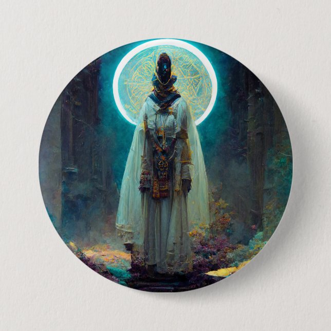 Alien Fee 2 Fantasy Sci-Fi Button (Vorderseite)