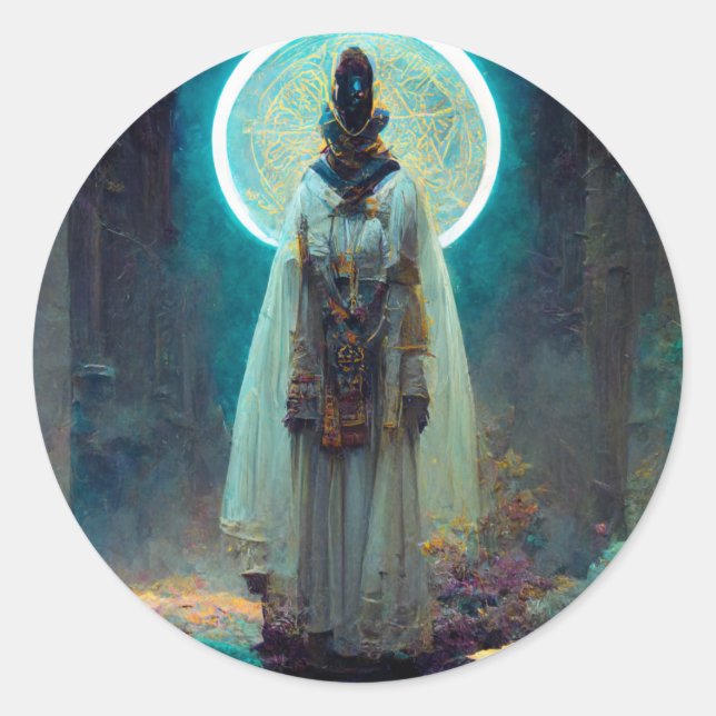 Alien Fee 2 Fantasy Sci-Fi Runder Aufkleber (Vorderseite)