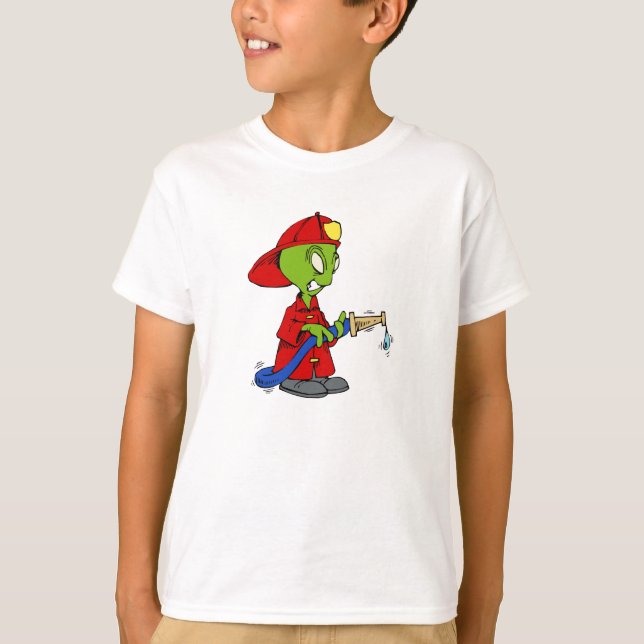 Alien-Feuer-Kämpfer T-Shirt (Vorderseite)
