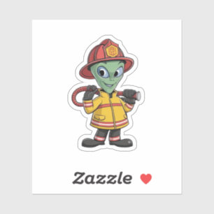 Alien Firefighter Aufkleber