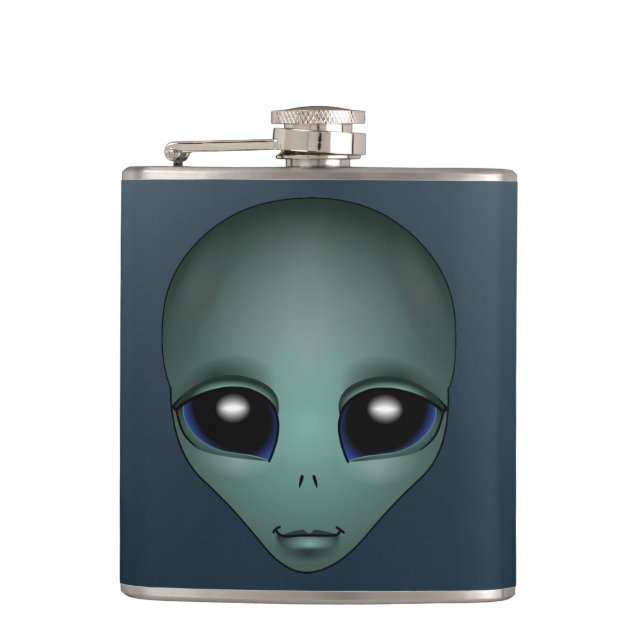 Alien Flask Alien Gray Drink Flask Personalisieren Flachmann (Vorderseite)