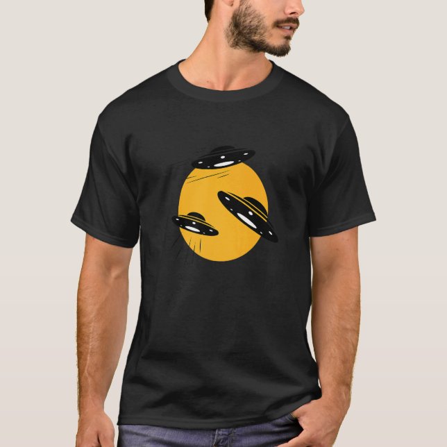 Alien "Flying Saucer Abduction Conspiracy UFO Hu T-Shirt (Vorderseite)