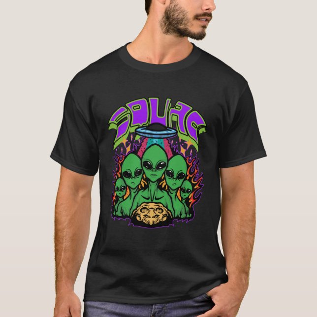 Alien  flying saucer alien ufo spaceship ar T-Shirt (Vorderseite)